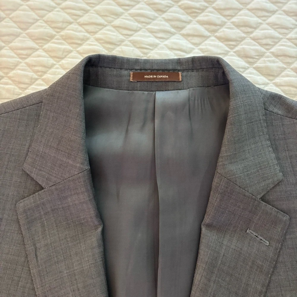 Peter Millar Gray‎ Two Button Wool Blazer Sport Coat Men’s Size 48R